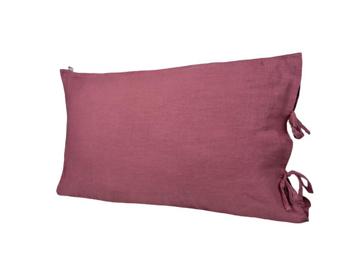 KISSENBEZUG reines Leinen rose-de provence 40/60 cm - Altrosa, Naturmaterialien (40/60cm) - beties Heimtextil