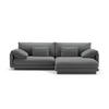 ECKSOFA rechts Torino aus strukturiertem Stoff dunkelgrau 4 Sitzplätze - Dunkelgrau, Textil (170/250cm) - Micadoni