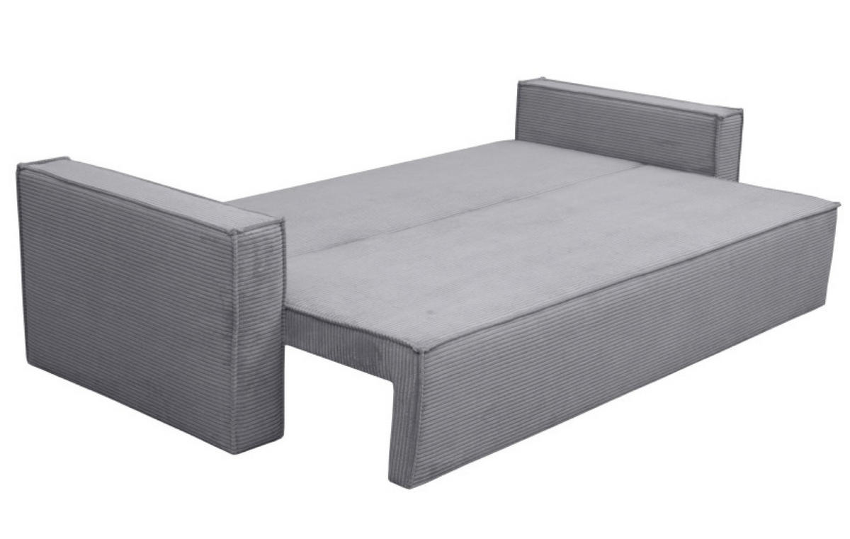SOFA Grau EKO Ausziehbar - Grau, Textil (234/87/88cm) - Sepro Meble