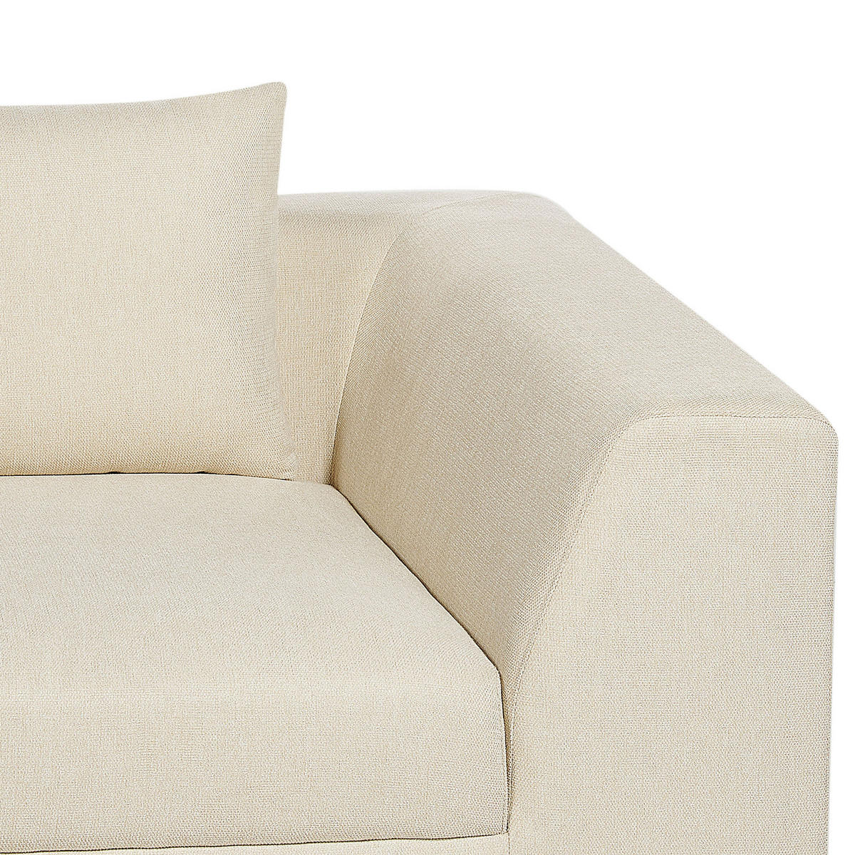 3-SITZER-SOFA sandbeige mit Kissen Lermon - Beige, Textil (260/59/100cm) - Beliani