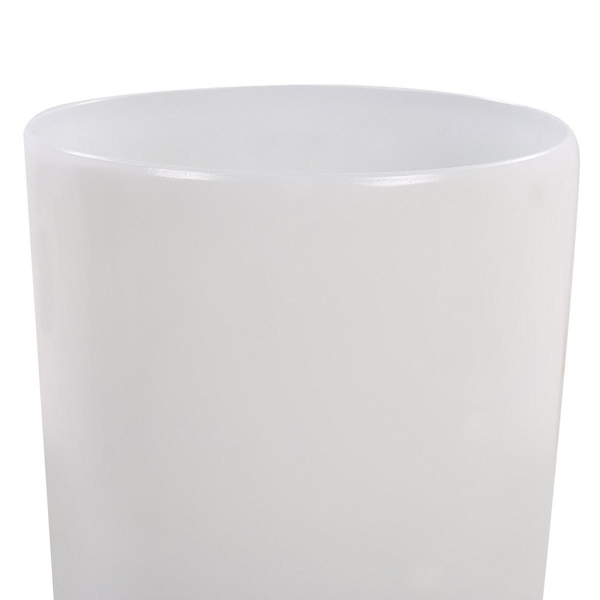 BLUMENTOPF 2er-Set weiß rund 32/32/58 cm Tseria - Weiß, Stein (58cm) - Beliani