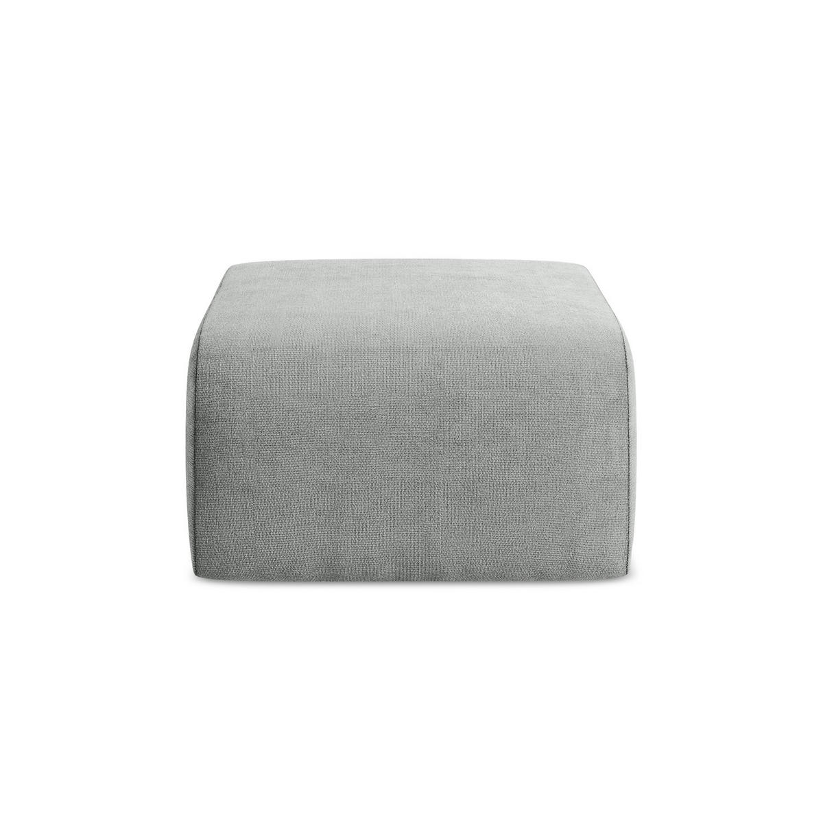 POUF Chenille Stoff Grau - Schwarz/Grau, Holzwerkstoff/Kunststoff (72/42/94cm) - LaMiaSofa