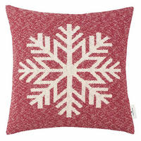 ZIERKISSENHÜLLE Winter Snowflake rot 45x45cm - Rot, Textil (45/45cm) - Tom Tailor