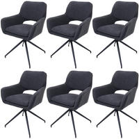 ESSZIMMERSTUHL Dunkelgrau 6er-Set - Dunkelgrau, Textil (57/86/61cm) - MCW