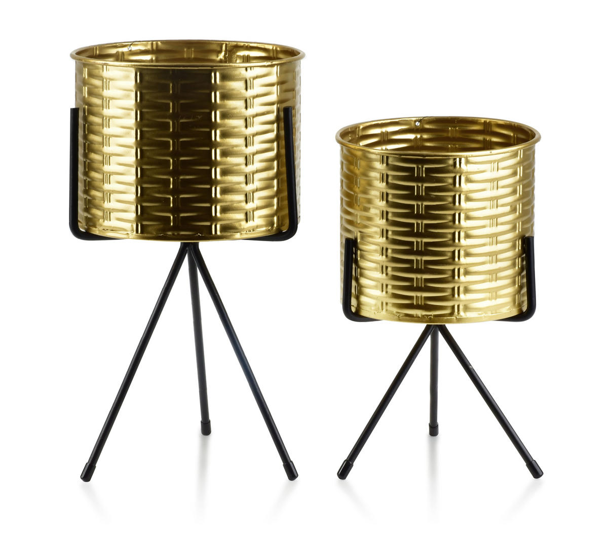 BLUMENTÖPFEN Swen Gold 20/20 cm Metall - Goldfarben, Metall (20cm) - Mondex