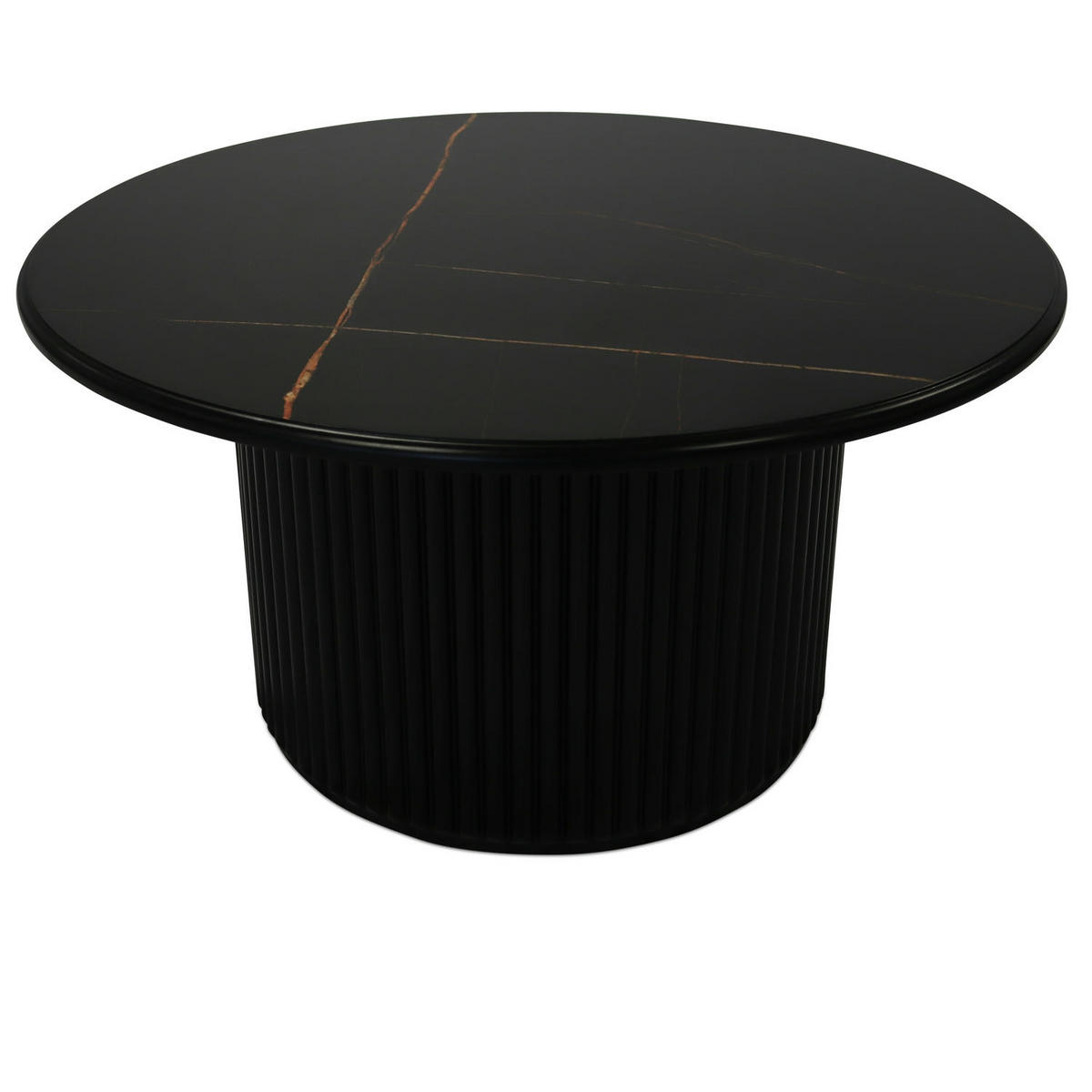 COUCHTISCH rund Schwarz 80/80/42 cm - Schwarz, Holz/Holzwerkstoff (80/80/42cm) - Furnhouse