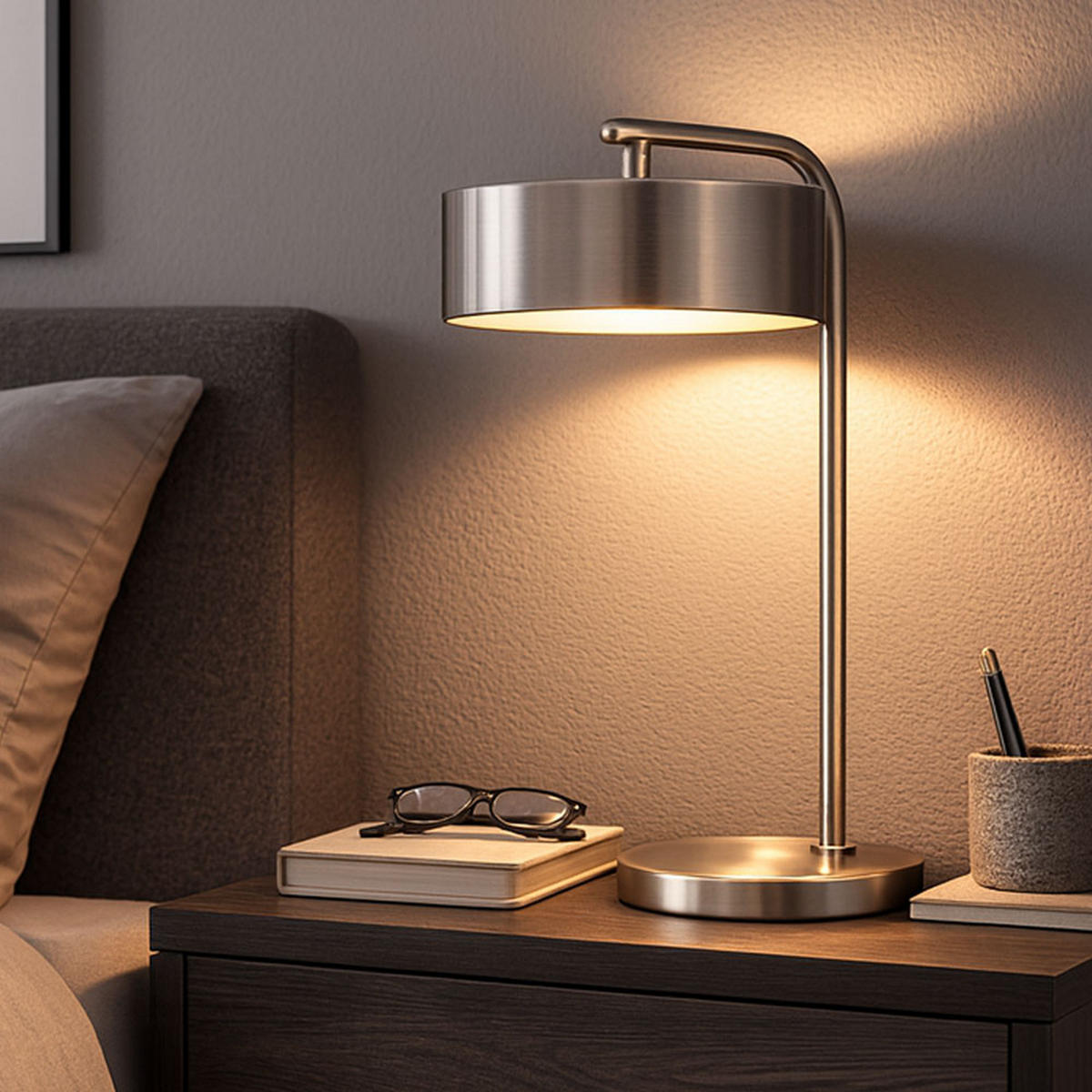 LED TISCHLEUCHTE Estosa Metall Silber - Silberfarben, Metall (20.5/20.5/31.5cm)