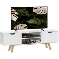 TV-SCHRANK, Fernsehtisch für Fernseher bis zu 65 Zoll, 150 x 39 x 50 cm Weiß - Weiß, Holzwerkstoff (150/50/39cm) - HOMCOM