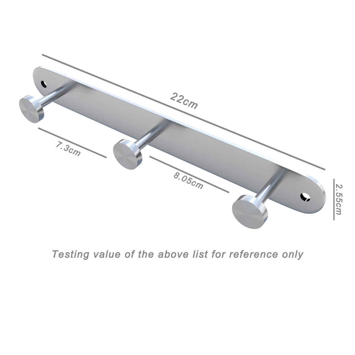 GARDEROBENLEISTE 22/2.55/2.55 cm - Silberfarben, Metall (2.55/2.55/22cm) - Intirilife