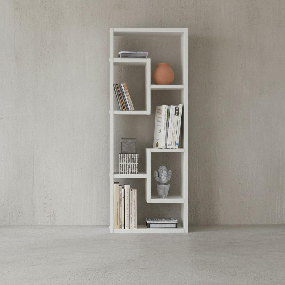 WANDREGAL ITTER Spanplatte Freischwebend Modern, Weiß 36x15x90 cm - Weiß, Holz (36/90/15cm) - KADIMA DESIGN