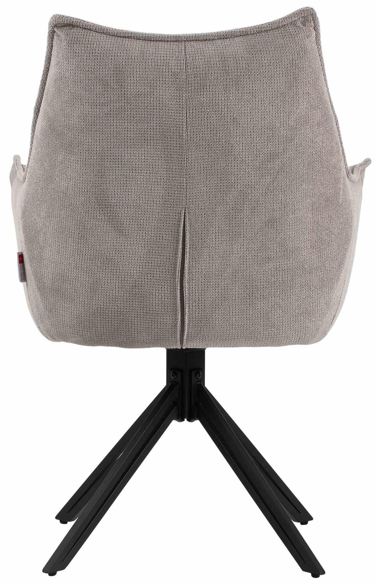 ESSZIMMERSTUHL Ginosa drehbar 2er-Set - Beige/Hellgrau, Textil/Metall (62/90/66cm) - Mr. Deko