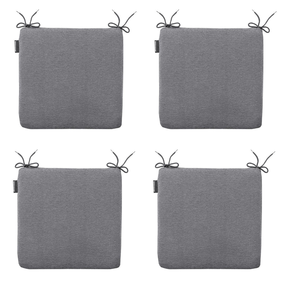 SITZKISSEN Panama 40/40 cm 4er-Set - Grau, Textil (40/4/40cm) - Madison