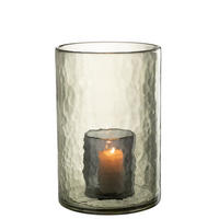 KERZENHALTER DUBBEL - Glas - Grün - L - Grün, Glas (20.5/30.5cm) - J-Line