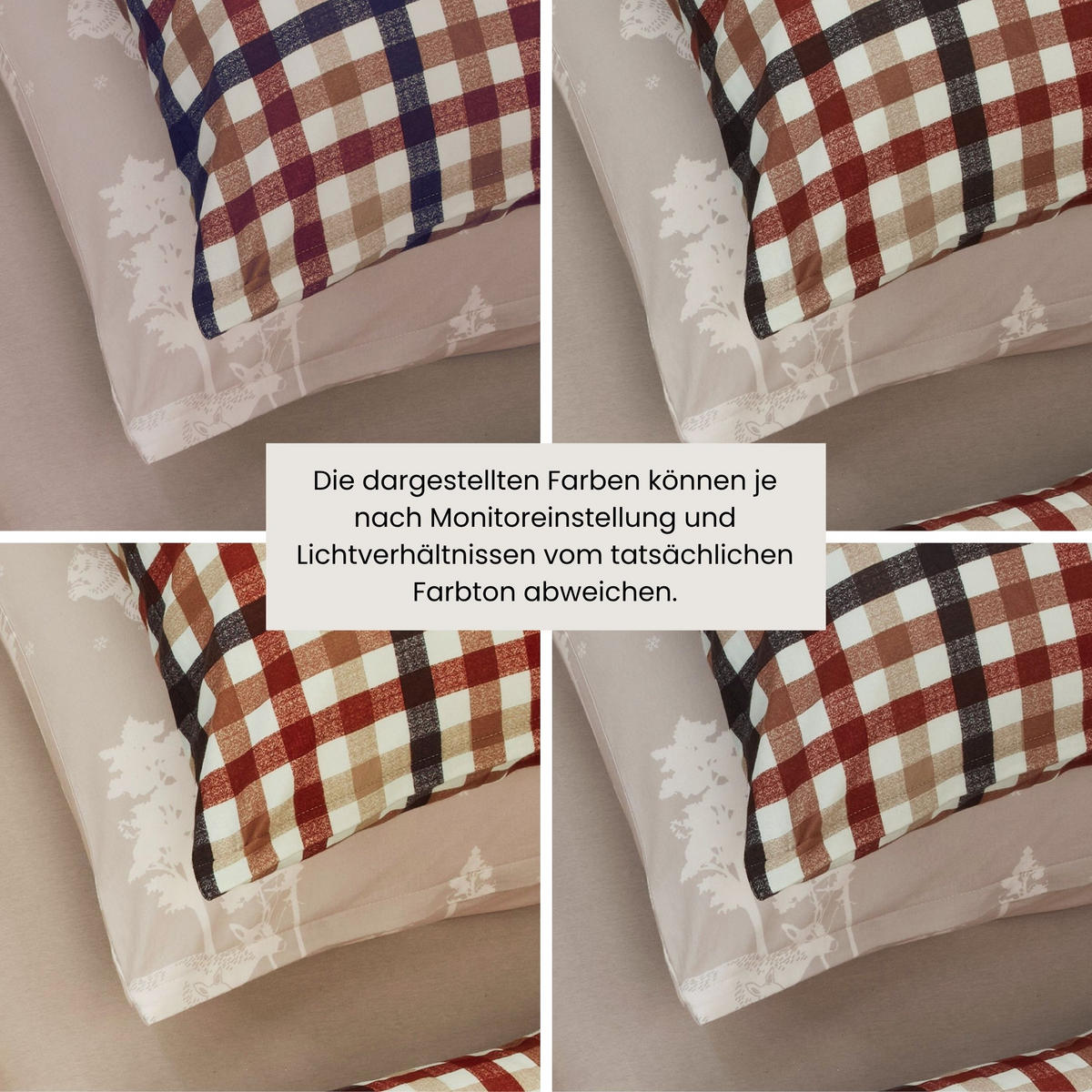 BETTWÄSCHESET James - Feinbiber - 2-teilig - 135 x 200 cm - Braun-Blau - Blau, Textil (135/200cm) - SCHIESSER