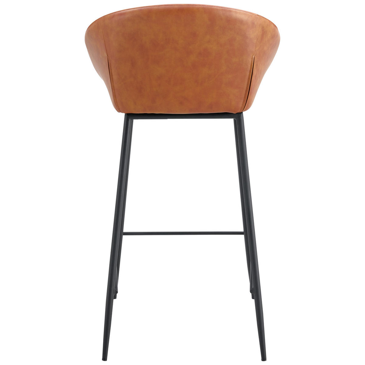 BARHOCKER Achille Cognac 2er-Set - Orange, Kunststoff (52/91/59cm) - Happy Garden