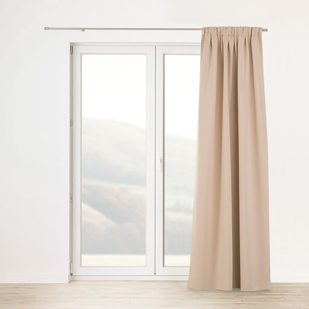 VERDUNKELUNGSVORHANG mit Schlaufenband 140x280 cm sand - Sandfarben, Textil (140/280/1cm) - Dekoria