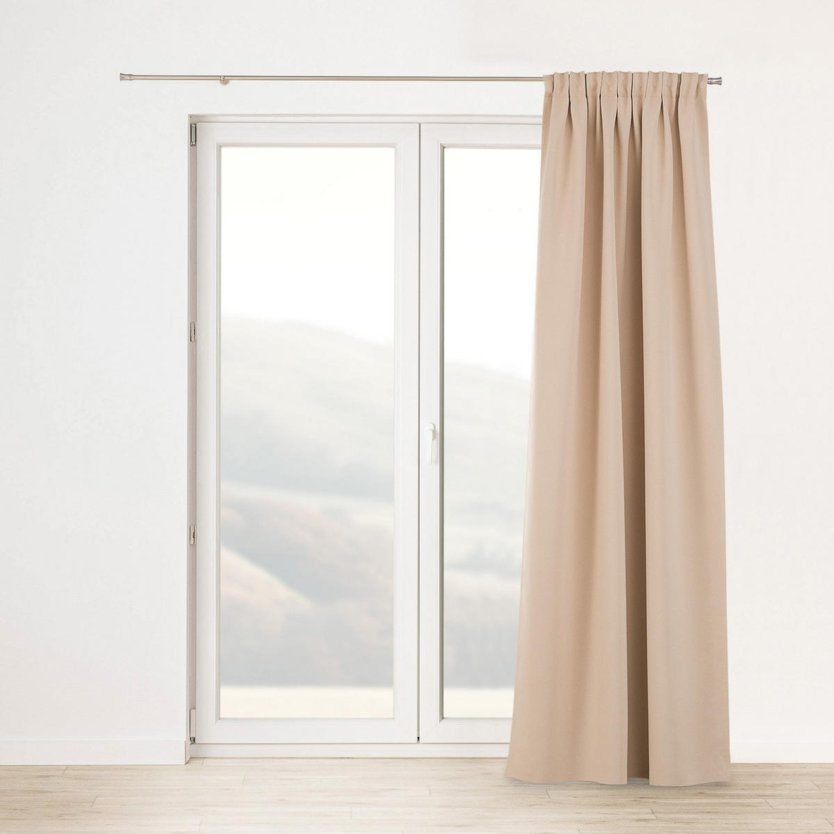 VERDUNKELUNGSVORHANG mit Schlaufenband 140x280 cm sand - Sandfarben, Textil (140/280/1cm) - Dekoria