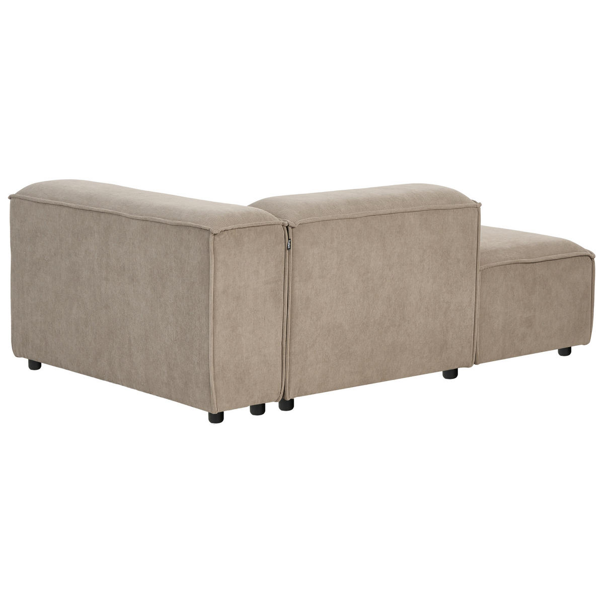 ČALOUNĚNÉ LEHÁTKO CHAISE LONGUE PRAVOSTRANNÉ Manšestr Světle hnědé Ardal - černá/hnědá, textil (119/68/180cm) - Beliani