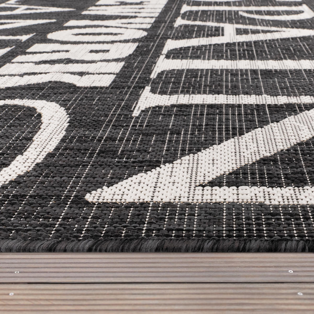 OUTDOORTEPPICH 80/250 cm Kitchen 381 - Anthrazit, Textil (80/250cm) - Paco Home