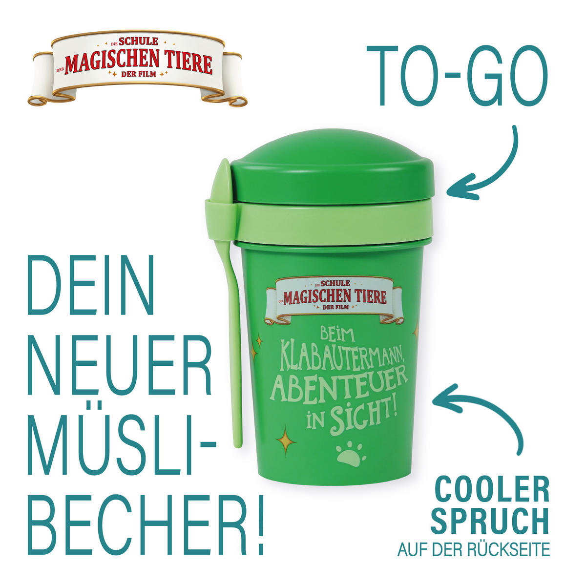 MÜSLIBECHER To Go 540 ml - Grün, Kunststoff (11.3/11/16cm) - Stoneline