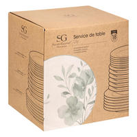 PORZELLANSERVICE für 6 Personen Lily Mehrfarben 27/27/2,6 cm - Multicolor, Keramik (27cm) - Secret de Gourmet