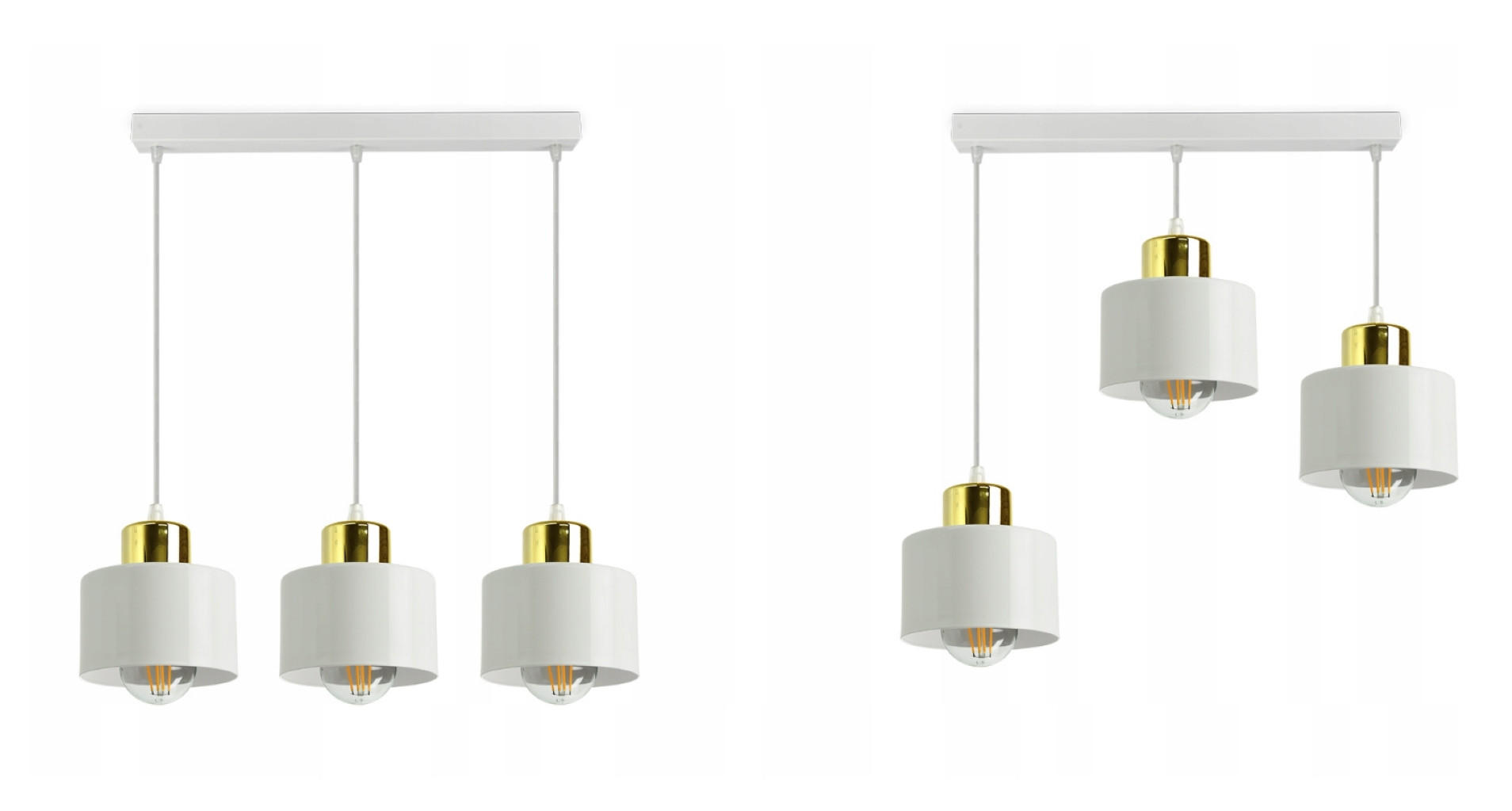PENDELLEUCHTE Roller - Goldfarben/Weiß, Metall (12/50/70cm) - kiki design