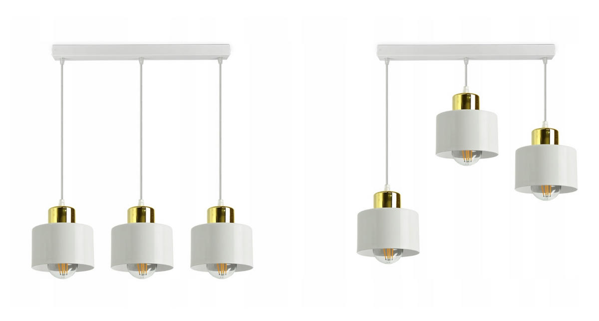 PENDELLEUCHTE Roller - Goldfarben/Weiß, Metall (12/50/70cm) - kiki design