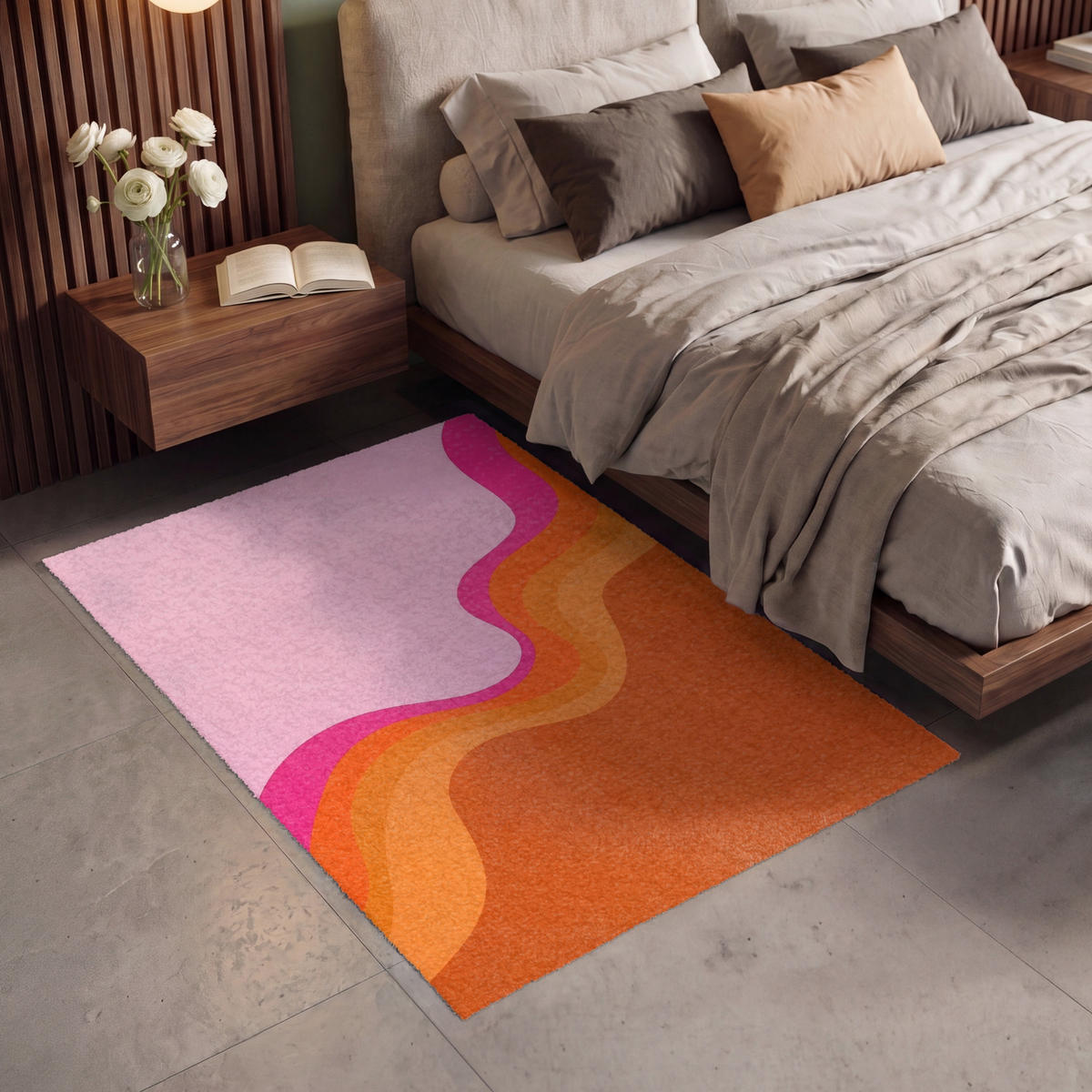 TEPPICH - Retro - Wellen - Farbenfroh - 120x180 cm - Multicolor, Kunststoff/Textil (120/0.4cm) - OnlyWow