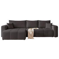 ECKSOFA PEDRO mit Schlaffunktion und Bettkasten Anthrazit - Anthrazit, Holzwerkstoff/Kunststoff (278/145cm) - Idohome