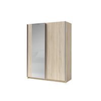 SCHWEBETÜRENSCHRANK ELRON 180,6/198,5/62cm 2-türig mit Spiegel Sonoma Eiche - Sonoma Eiche, Holzwerkstoff (180.6/198.5/62cm) - MASSENO