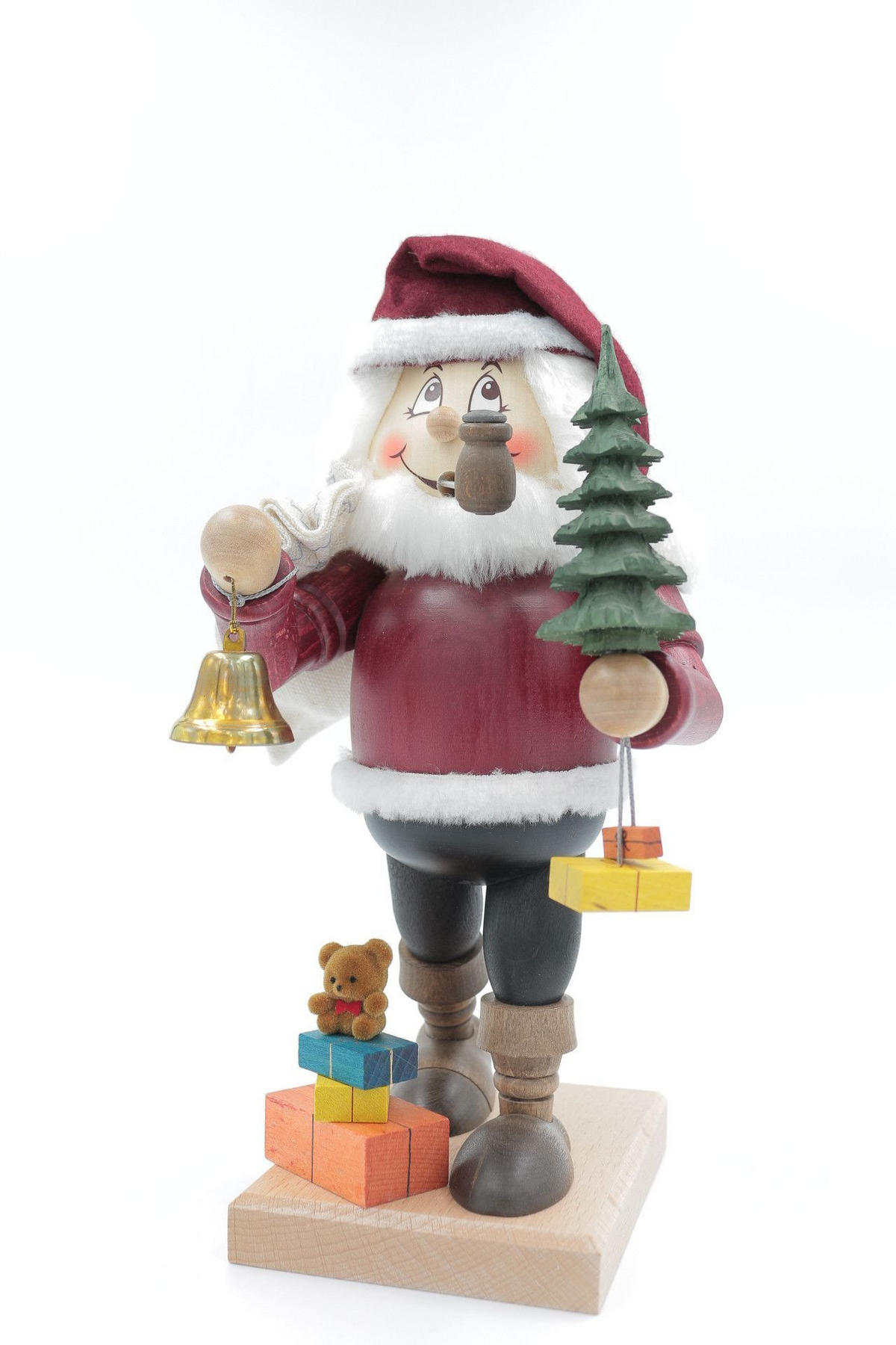 RAUCHFIGUR Wichtel Weihnachtsmann 32 cm - Multicolor, Holz (15/30/0.1cm)
