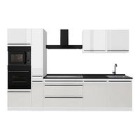 KUCHYNKA R-Line, Biely vysoký lesk/biely, 310 cm antrasiitti työtaso - biela/biela s vysokým leskom, kompozitné drevo (310/206.8/60cm) - Vicco