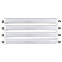 LED DECKENLEUCHTE Weiß Kunststoff 4er Set - Weiß, Kunststoff (60/6.5/5.8cm)