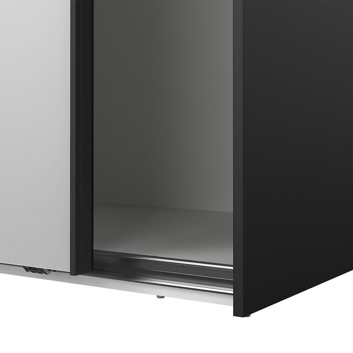 SCHIEBETÜRENSCHRANK, Como, Schwarz, Holzwerkstoff, 179 x 67 x 221 cm - Schwarz, Holzwerkstoff (179/221/67cm) - ebuy24
