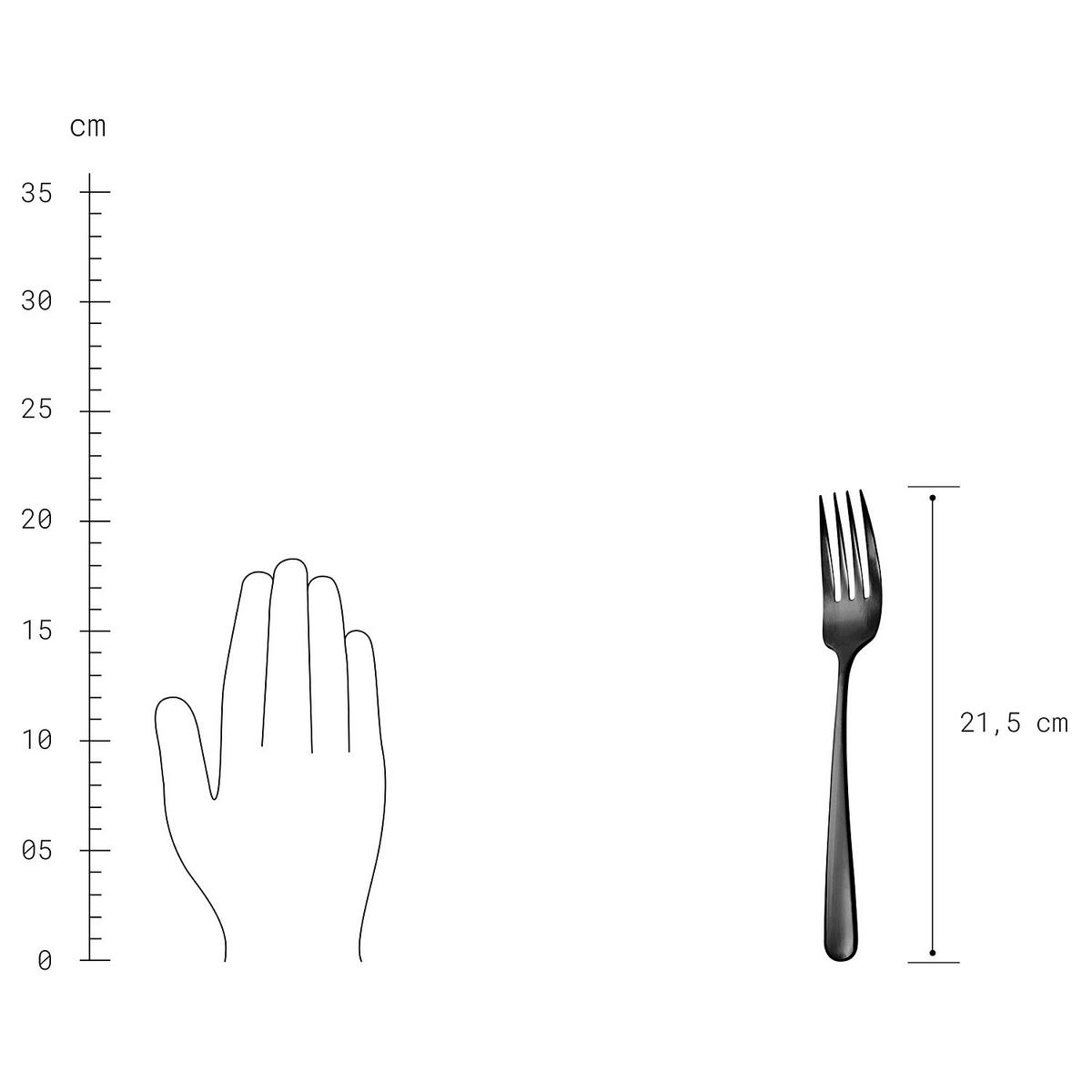 BESTECK-SET (20-teilig) Queens - Schwarz, Metall - Butlers
