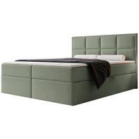BOXBETT Silensio Eukalyptus Samt 160x200 cm - Grün, Textil (160/200cm) - Selsey