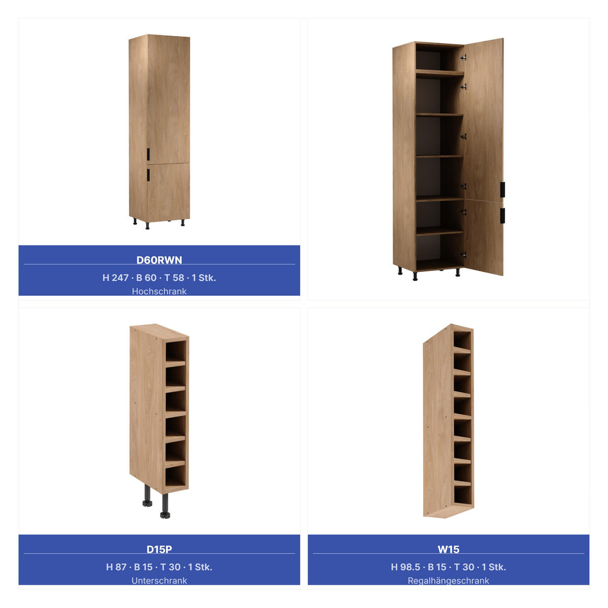 KÜCHENZEILE 360 cm - Sorento KS3-M375 - in Sonoma Eiche - Schwarz/Sonoma Eiche, Holz (375/247/58cm)
