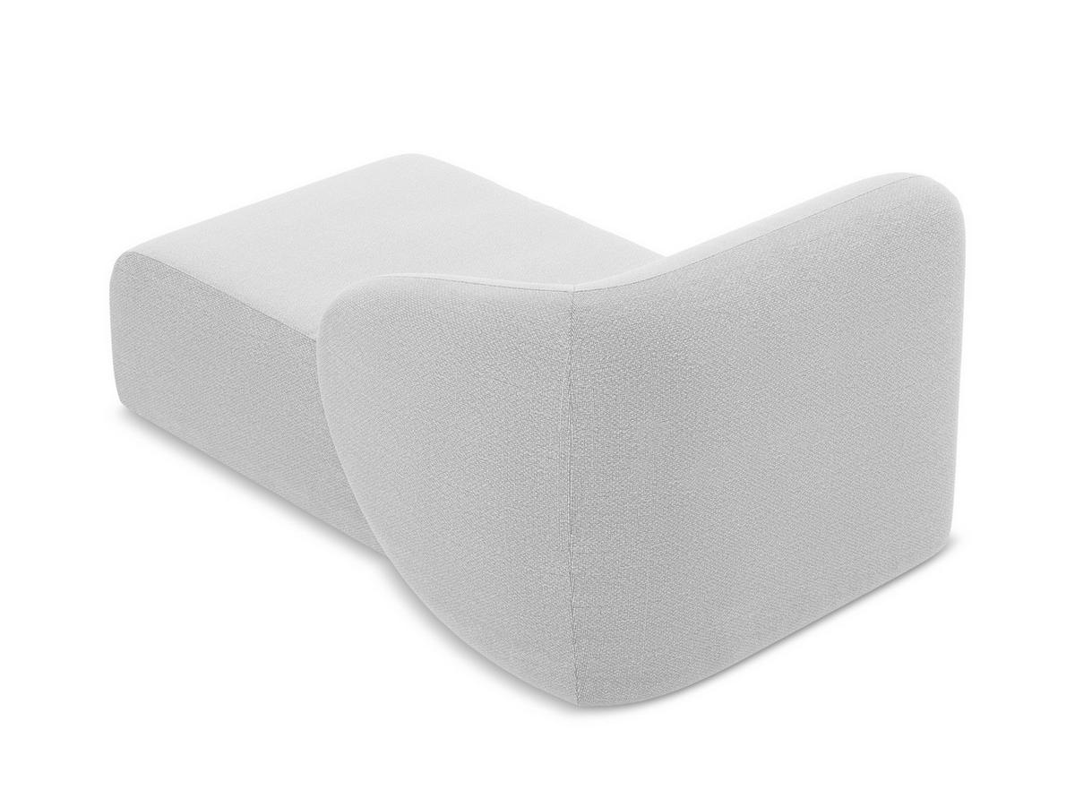 SOFAELEMENT Rechts Bouclé Stoff Grau - Silberfarben/Schwarz, Holzwerkstoff/Kunststoff (91/75/166cm) - Makamii
