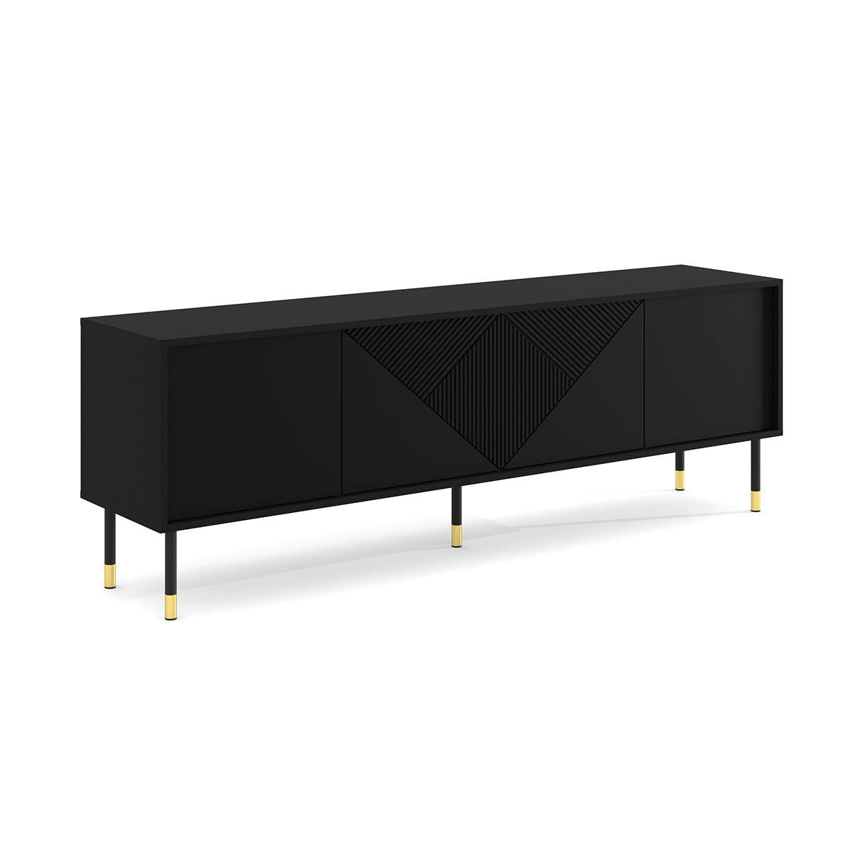 TV STOLÍK Aglaé Čierna - čierna, kompozitné drevo (180/61/40cm) - Petits-meubles