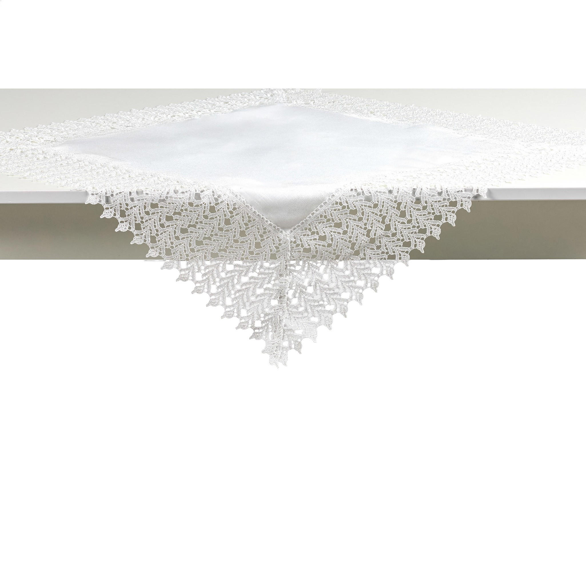 TISCHDECKE Bernadette - Weiß, Textil (80/80/1cm) - home&you