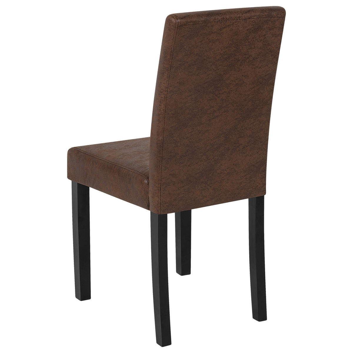 STUHL 2er-Set Kunstleder Braun Broadway - Braun, Holz/Textil (42/93/59cm) - Beliani