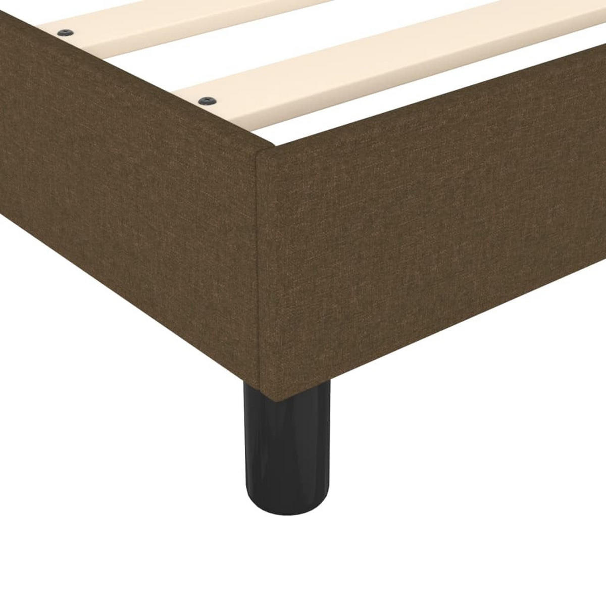 BETTGESTELL Dunkelbraun 90/200 Cm Stoff - Braun, Holzwerkstoff (90/200cm) - vidaXL
