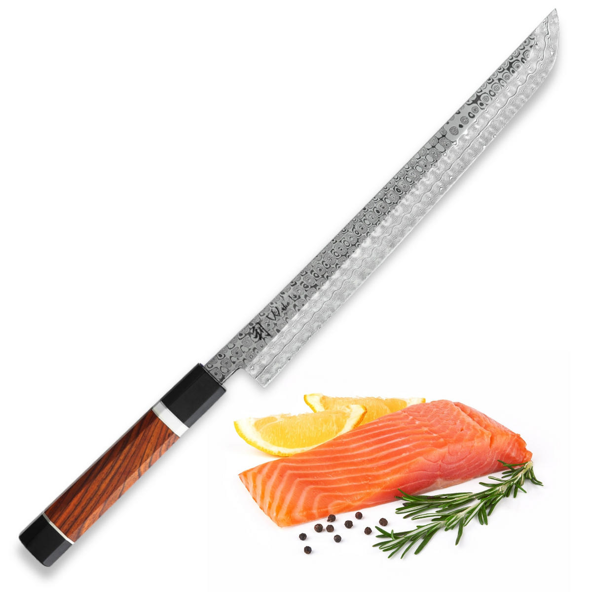 SASHIMIMESSER 28 cm - Braun, Holz/Metall (43cm) - Wakoli