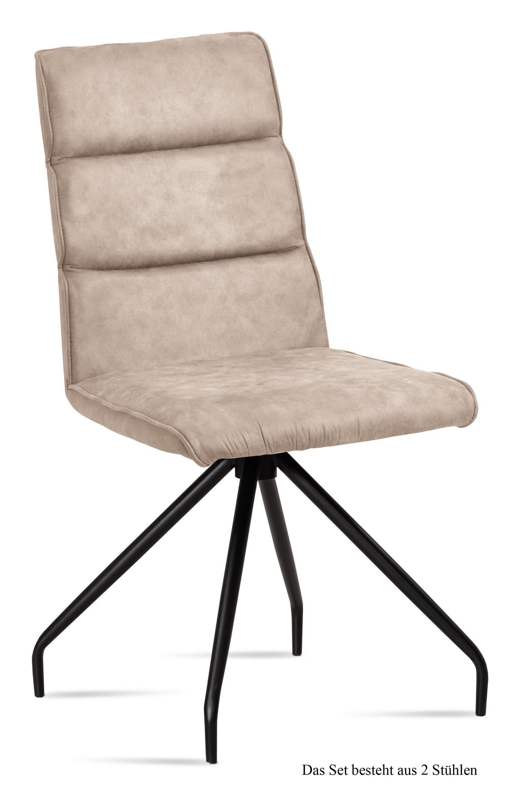 ESSZIMMERSTUHL (2er-Set) Devnet 47x92x60 Schwarz/Natur - Schwarz/Naturfarben, Kunststoff (60/92/47cm) - 58aufmkessel