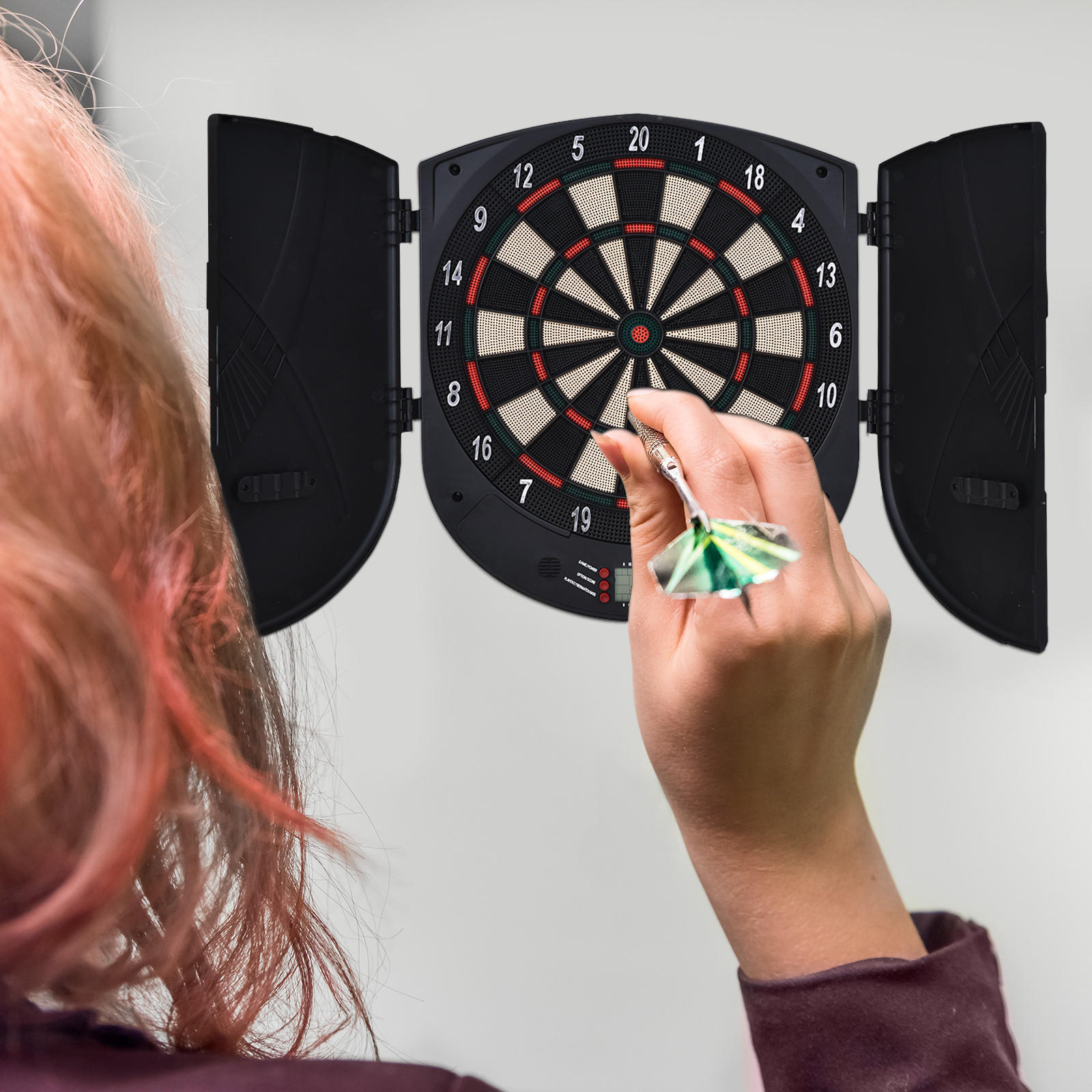 ELEKTRONISCHE Dartscheibe - Schwarz, Kunststoff (44/4.4/50cm) - HOMCOM
