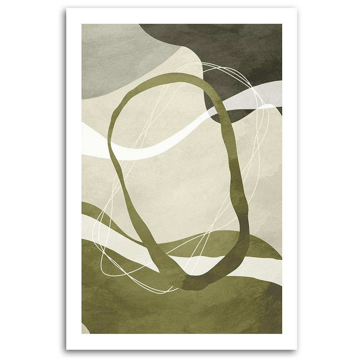 KUNSTDRUCK Grün 70/100 cm - Grün, Textil (70/100cm) - KUNSTLOFT