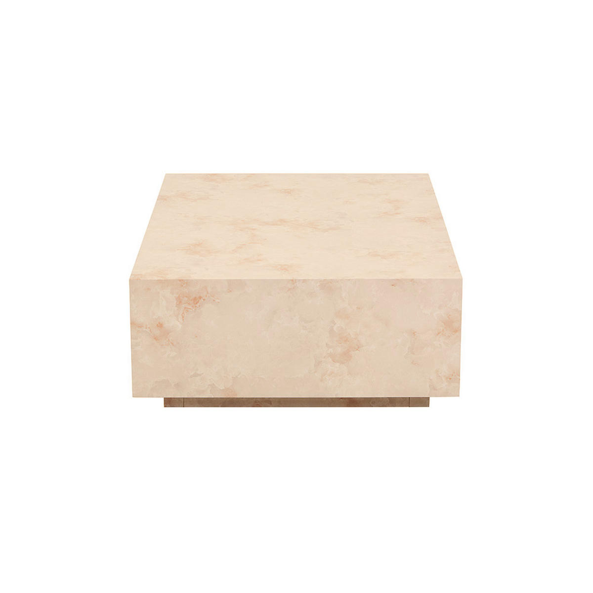 COUCHTISCH AMIRI XXL - Sandstein, 120 x 80 cm - Beige, Holzwerkstoff/Textil (80/120/35cm) - Home Deluxe