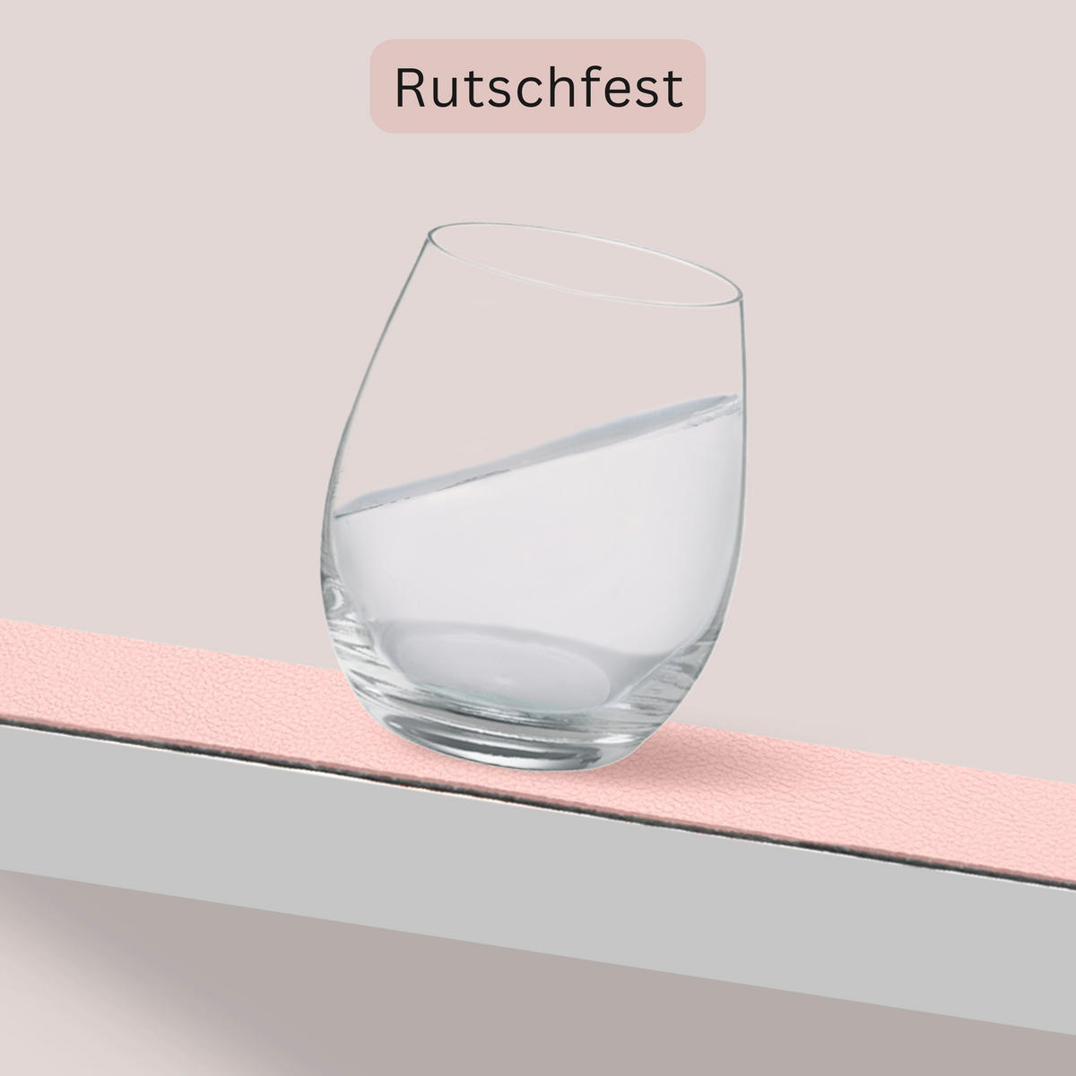 TISCHSET - Kunstleder - Doppelseitig - Rosa/Grau - Organisch - 44x37cm - 12 Stück - Rosa, Kunststoff (44/37cm) - Sänger