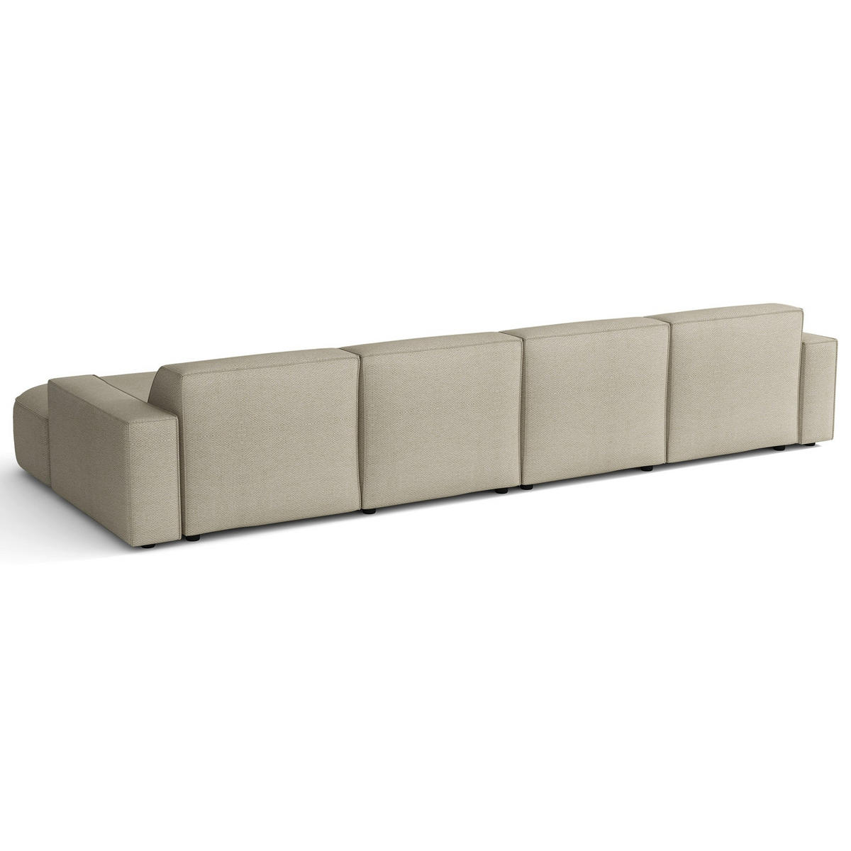SEDACÍ SOUPRAVA Sallmo ve tvaru U, třímístná, univerzální, 374 cm - černá/šedohnědá, textil/plast (374/70/166cm) - Selsey