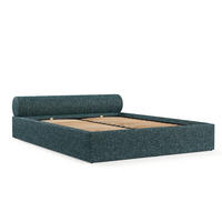 POLSTERBETT Solvo mit Stauraum 200/200 cm Grün im Blur Stoff - Schwarz/Naturfarben, Holz/Holzwerkstoff (200/200cm) - AltaBeds